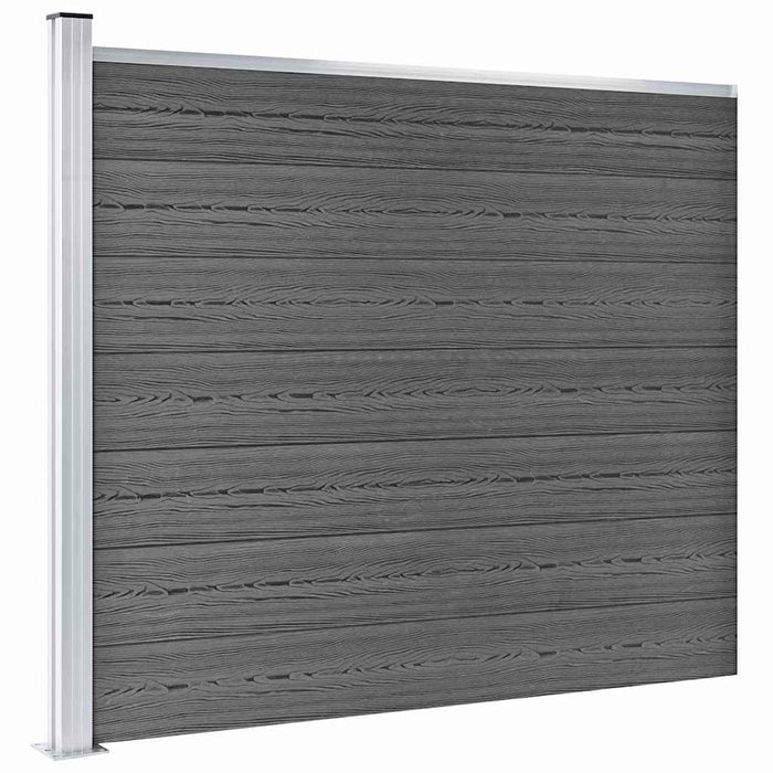 Set panouri gard, 353x146 cm, negru, WPC - WALTI WALTI