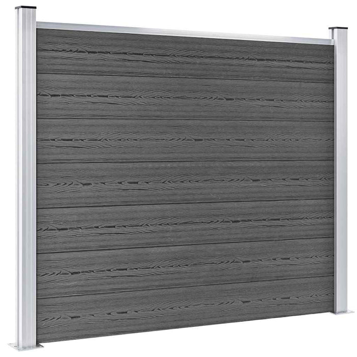 Set panouri gard, 353x146 cm, negru, WPC - WALTI WALTI