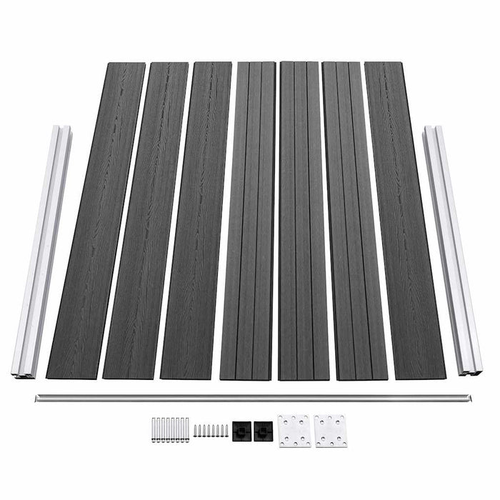 Set panouri gard, 353x146 cm, negru, WPC - WALTI WALTI