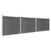 Set panouri gard, 526x146 cm, negru, WPC - WALTI WALTI