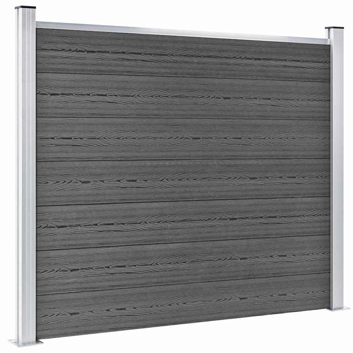 Set panouri gard, 526x146 cm, negru, WPC - WALTI WALTI