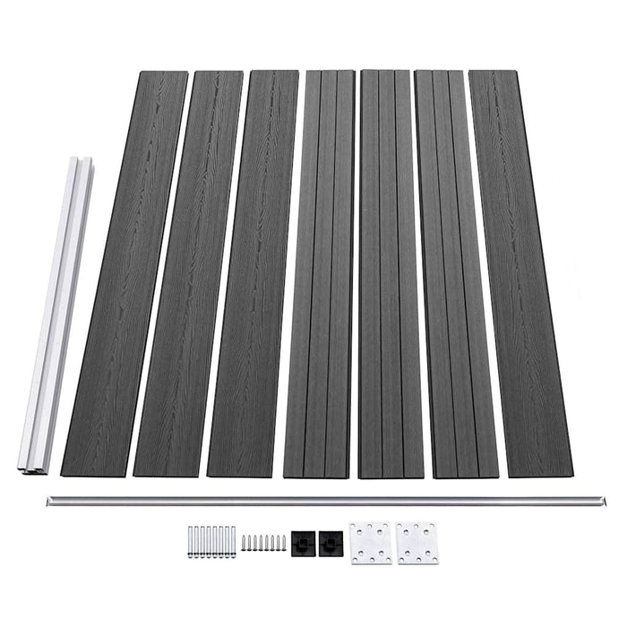 Set panouri gard, 526x146 cm, negru, WPC - WALTI WALTI