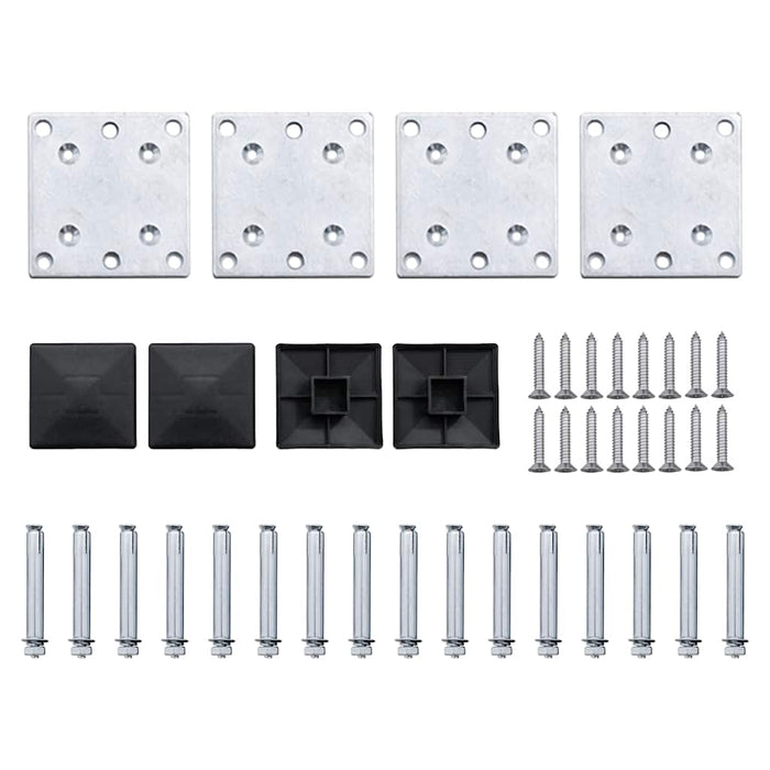 Set panouri gard, 526x146 cm, negru, WPC - WALTI WALTI