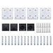 Set panouri gard, 526x146 cm, negru, WPC - WALTI WALTI
