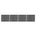 Set panouri gard, 699x146 cm, negru, WPC - WALTI WALTI