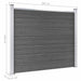 Set panouri gard, 699x146 cm, negru, WPC - WALTI WALTI