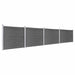 Set panouri gard, 699x146 cm, negru, WPC - WALTI WALTI