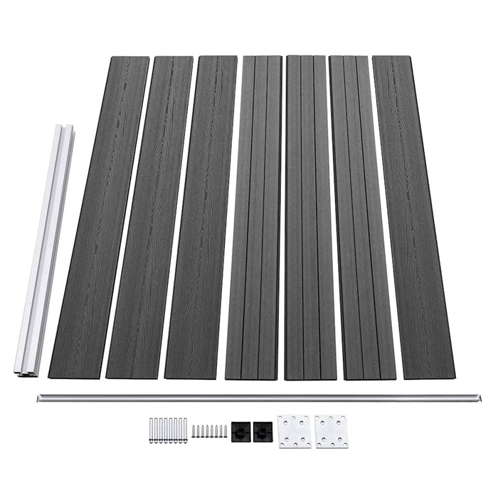 Set panouri gard, 699x146 cm, negru, WPC - WALTI WALTI