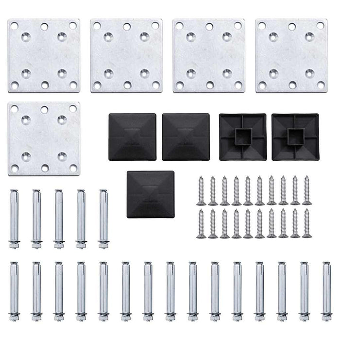 Set panouri gard, 699x146 cm, negru, WPC - WALTI WALTI