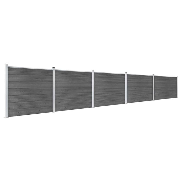 Set panouri gard, 872x146 cm, negru, WPC - WALTI WALTI