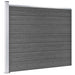 Set panouri gard, 872x146 cm, negru, WPC - WALTI WALTI
