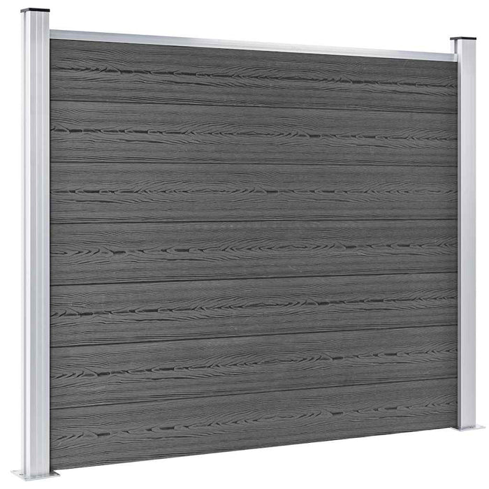 Set panouri gard, 872x146 cm, negru, WPC - WALTI WALTI