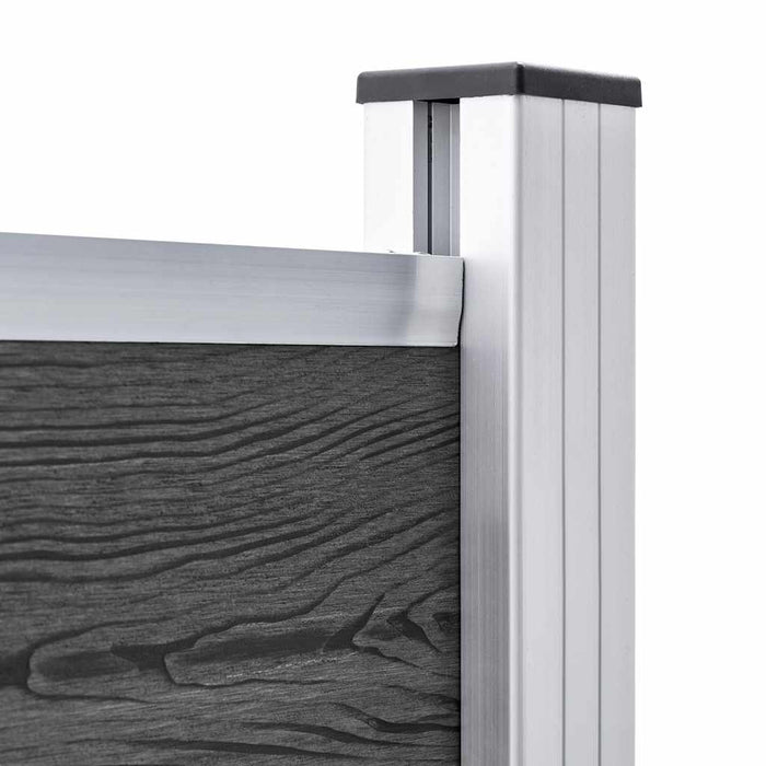 Set panouri gard, 872x146 cm, negru, WPC - WALTI WALTI