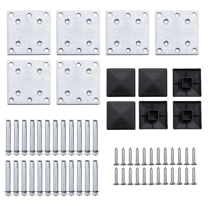 Set panouri gard, 872x146 cm, negru, WPC - WALTI WALTI