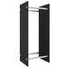 Rastel lemne de foc negru 40x35x100 cm sticlă securizată - WALTI WALTI