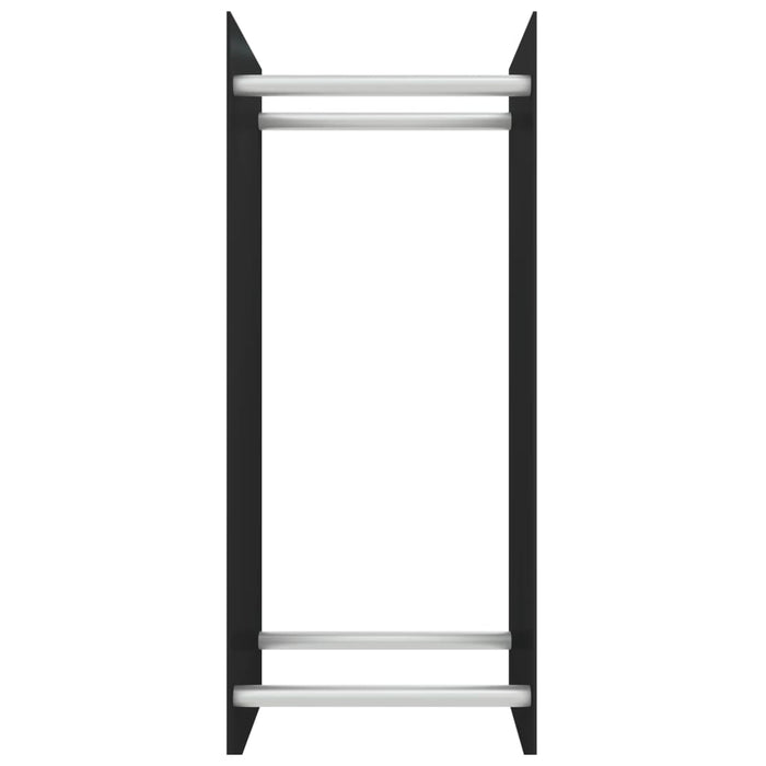 Rastel lemne de foc negru 40x35x100 cm sticlă securizată - WALTI WALTI