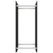 Rastel lemne de foc negru 40x35x100 cm sticlă securizată - WALTI WALTI