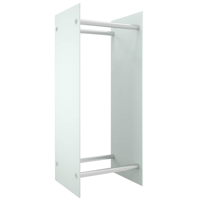 Rastel lemne de foc alb 40x35x100 cm sticlă securizată WALTI