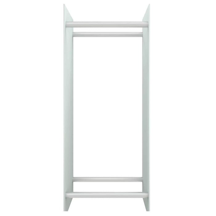 Rastel lemne de foc alb 40x35x100 cm sticlă securizată WALTI