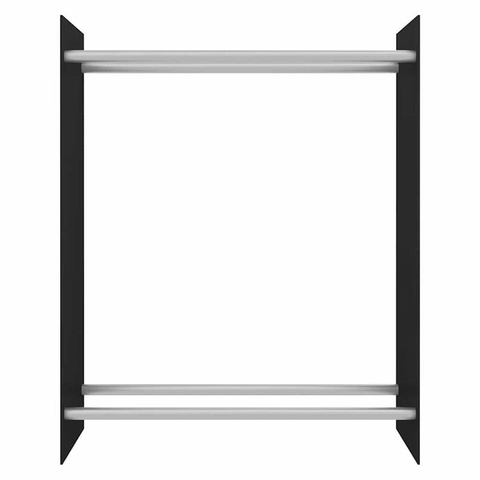 Rastel lemne de foc negru 80x35x100 cm sticlă securizată WALTI