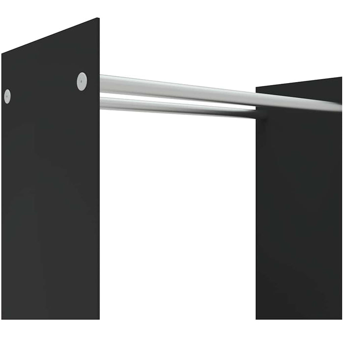 Rastel lemne de foc negru 80x35x100 cm sticlă securizată WALTI