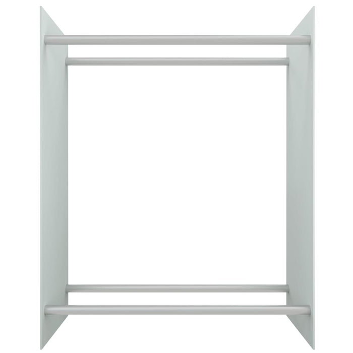 Rastel lemne de foc, alb, 80x35x100 cm, sticlă securizată - WALTI WALTI