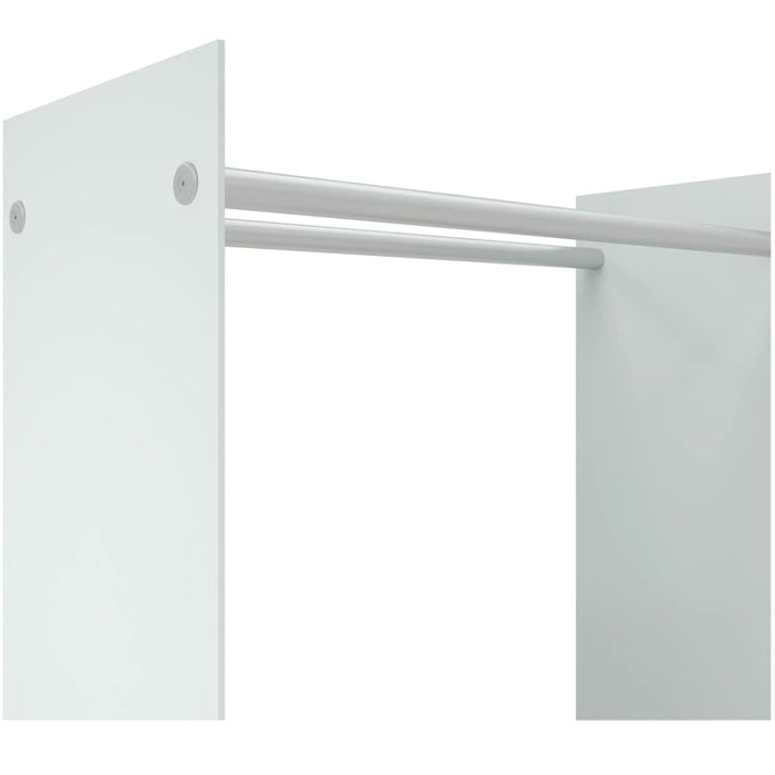 Rastel lemne de foc, alb, 80x35x100 cm, sticlă securizată - WALTI WALTI
