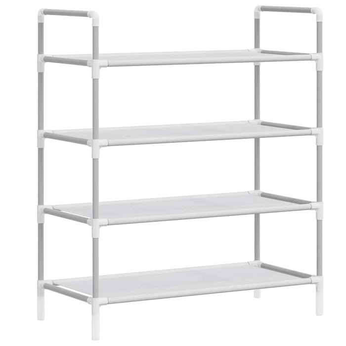 Raft încălțăminte 4 etajere, argintiu, metal și textil nețesut - WALTI WALTI