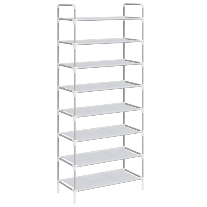 Raft încălțăminte 8 etajere, argintiu, metal și textil nețesut - WALTI WALTI