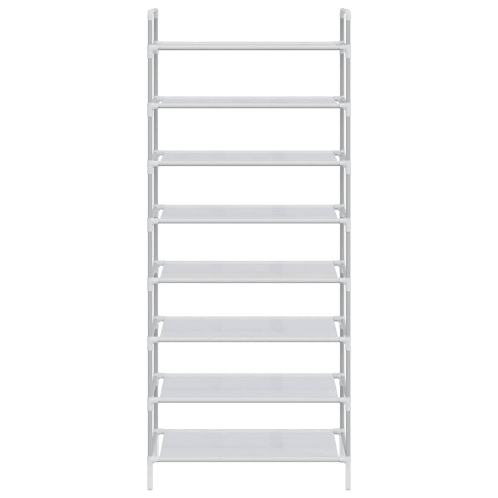 Raft încălțăminte 8 etajere, argintiu, metal și textil nețesut - WALTI WALTI