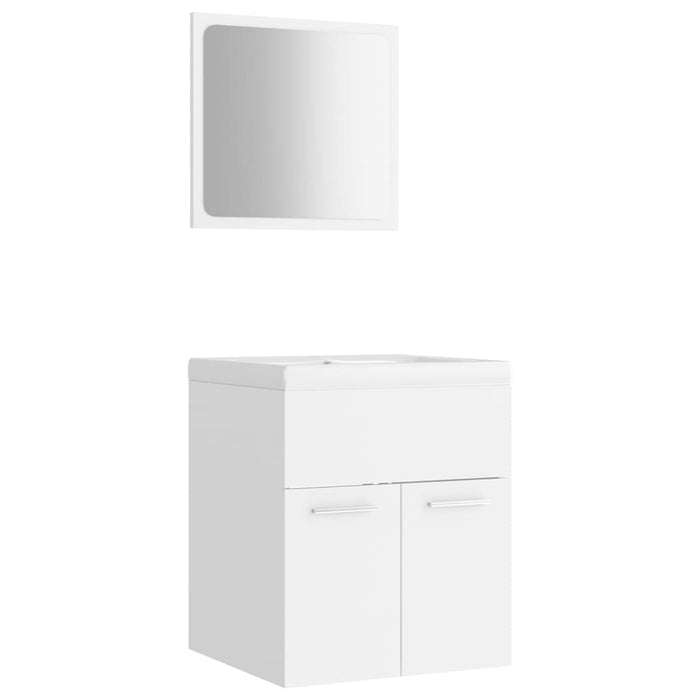 Set mobilier de baie, alb, lemn prelucrat - WALTI WALTI