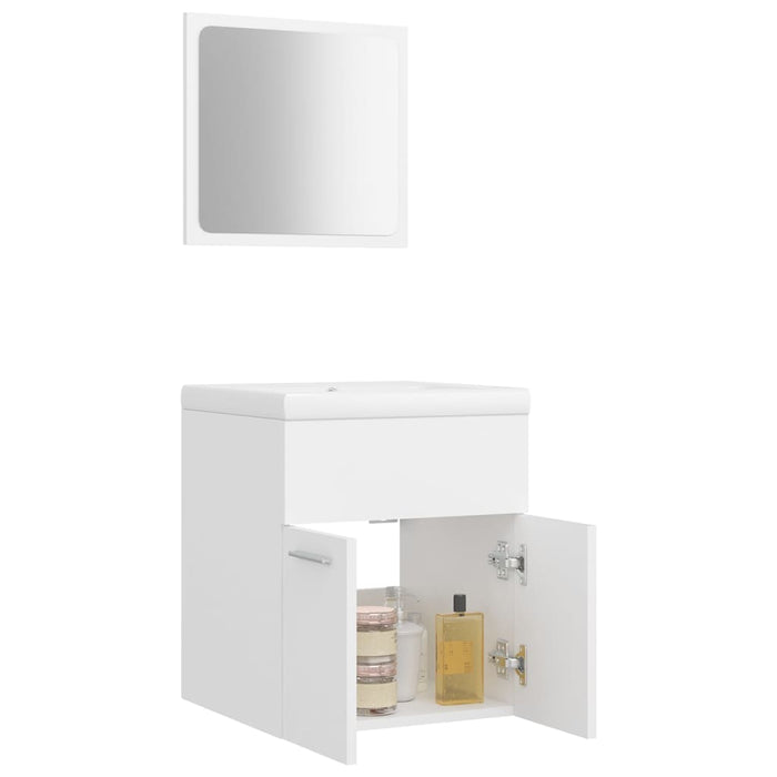 Set mobilier de baie, alb, lemn prelucrat - WALTI WALTI
