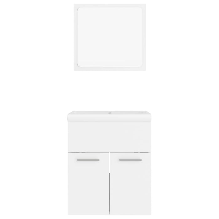 Set mobilier de baie, alb, lemn prelucrat - WALTI WALTI