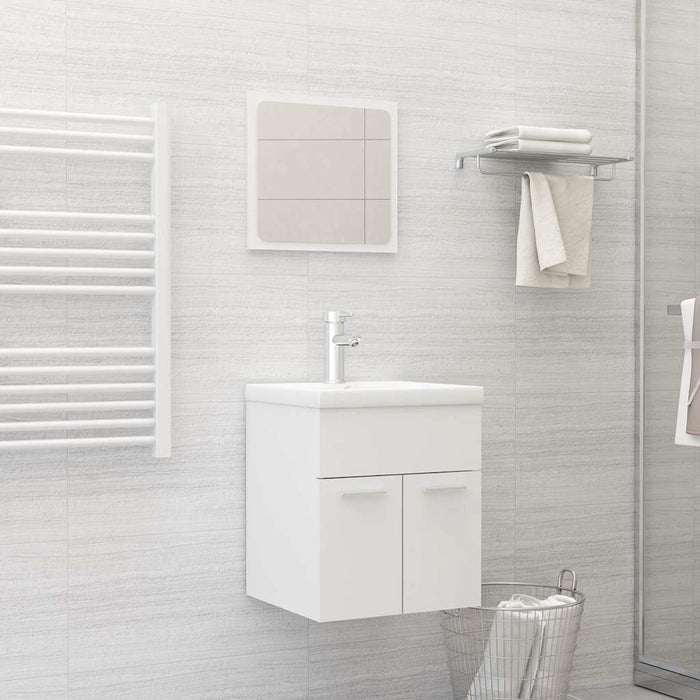 Set mobilier de baie, alb, lemn prelucrat - WALTI WALTI