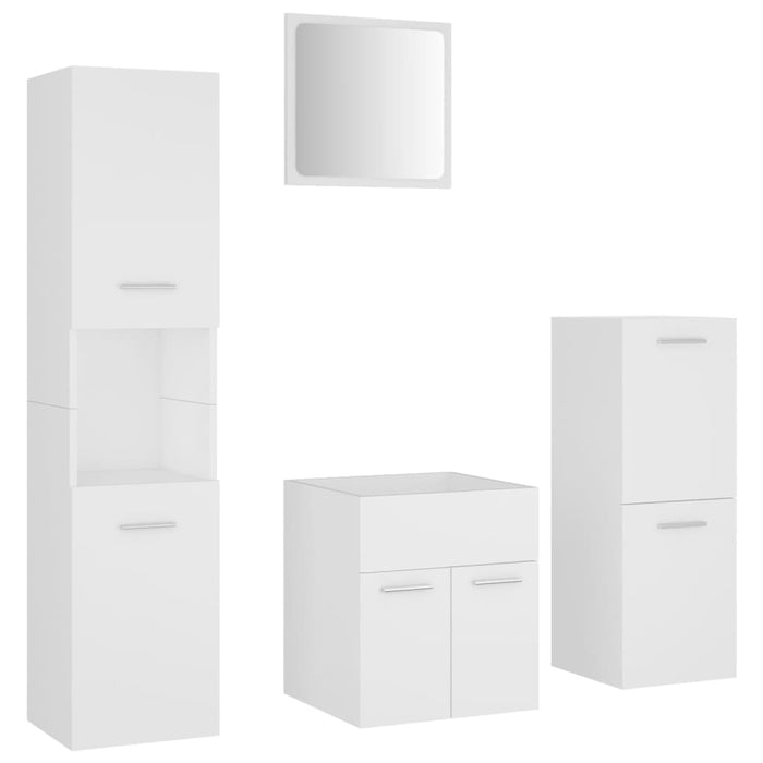 Set mobilier de baie, alb, lemn prelucrat WALTI