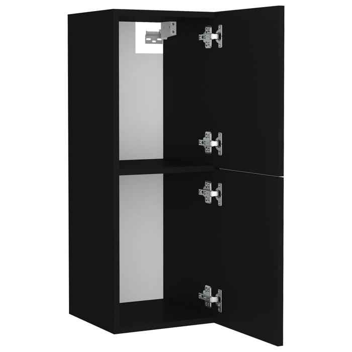 Set mobilier de baie, negru, lemn prelucrat WALTI