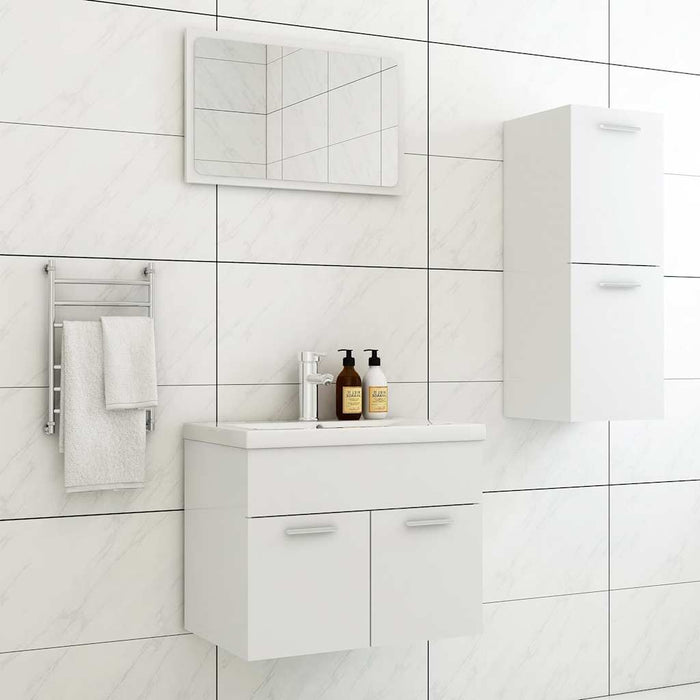 Set mobilier de baie, alb, lemn prelucrat - WALTI WALTI