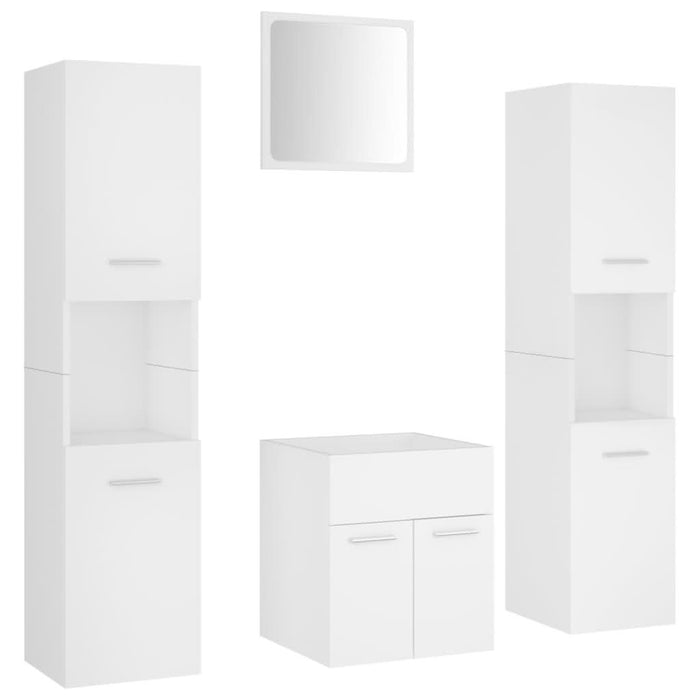 Set mobilier de baie, alb, lemn prelucrat - WALTI WALTI