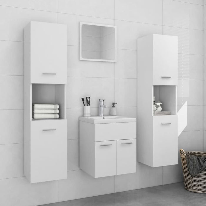Set mobilier de baie, alb, lemn prelucrat - WALTI WALTI