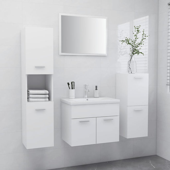 Set mobilier de baie, alb, lemn prelucrat - WALTI WALTI