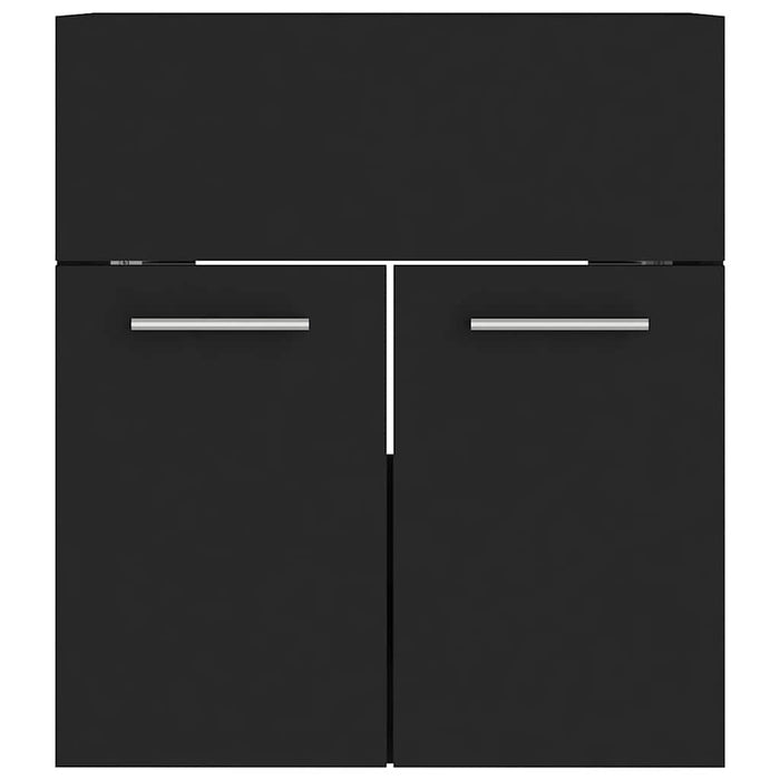 Set mobilier de baie, negru, lemn prelucrat WALTI