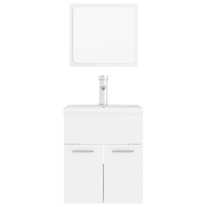 Set mobilier de baie, alb, lemn prelucrat WALTI