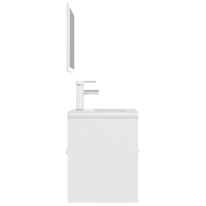 Set mobilier de baie, alb, lemn prelucrat WALTI