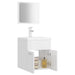 Set mobilier de baie, alb extralucios, lemn prelucrat - WALTI WALTI