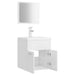 Set mobilier de baie, alb extralucios, lemn prelucrat - WALTI WALTI