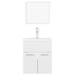 Set mobilier de baie, alb extralucios, lemn prelucrat - WALTI WALTI