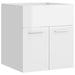Set mobilier de baie, alb extralucios, lemn prelucrat - WALTI WALTI