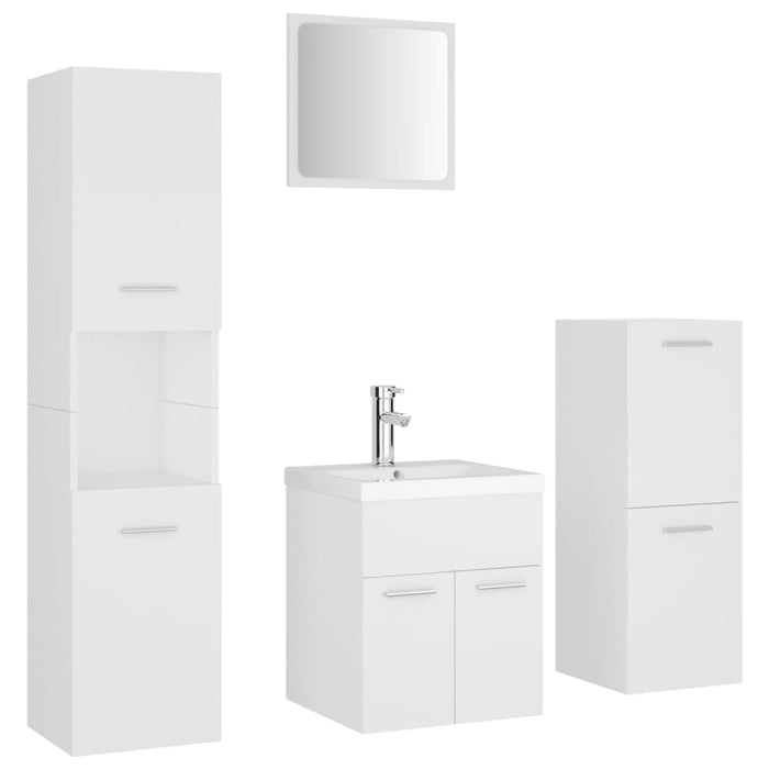 Set mobilier de baie, alb, lemn prelucrat - WALTI WALTI