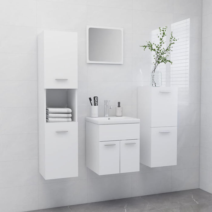 Set mobilier de baie, alb, lemn prelucrat - WALTI WALTI
