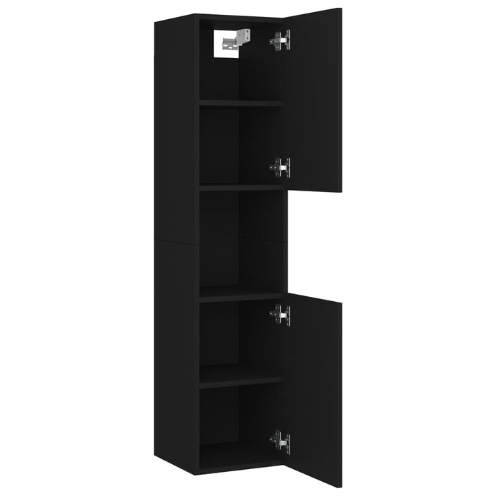 Set mobilier de baie, negru, lemn prelucrat WALTI